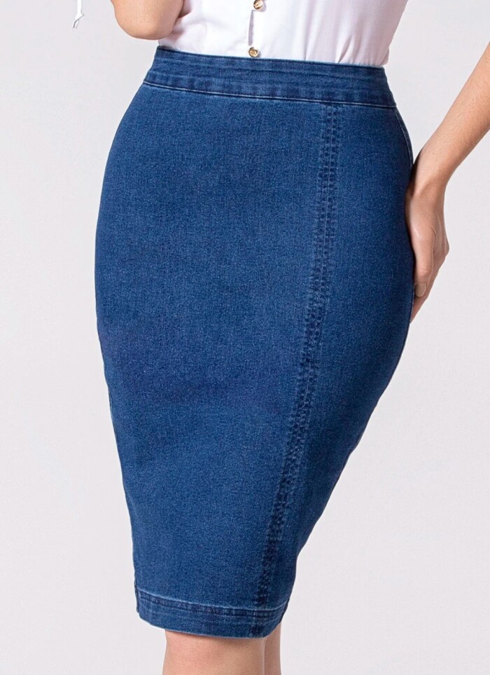 Saia Lápis Jeans